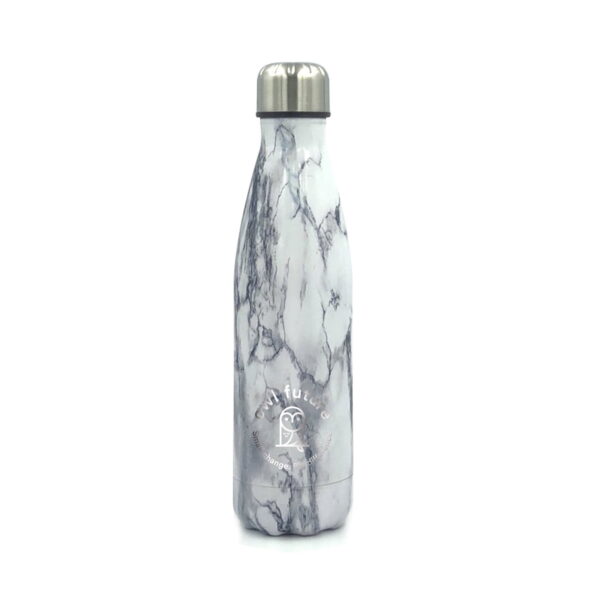 owl future stainless steel classic slim bottle marble grain 1